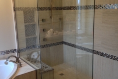 multi panel shower with no door custom angles