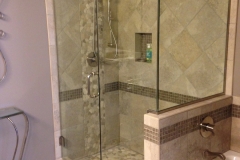 shower door with return panel