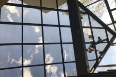 Aluminum storefront system skylights