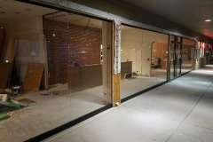 1/2" heavy glass frameless storefront system