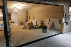 1/2" heavy glass frameless storefront system