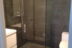 neo angle shower with header