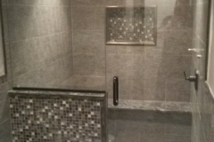 steam shower with transom orb with knee wall